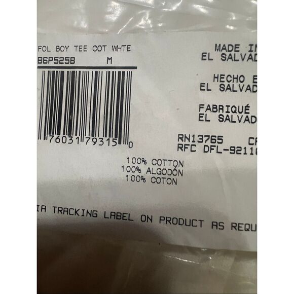 Fruit of the Loom Boys White T-Shirts Sz M (6) pcs 6-8 NIP - Picture 4 of 4